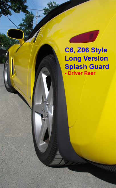 APsis Corvette C6, Z06 Style, Rear Splash Guards, 2nd Gen Version - Pair